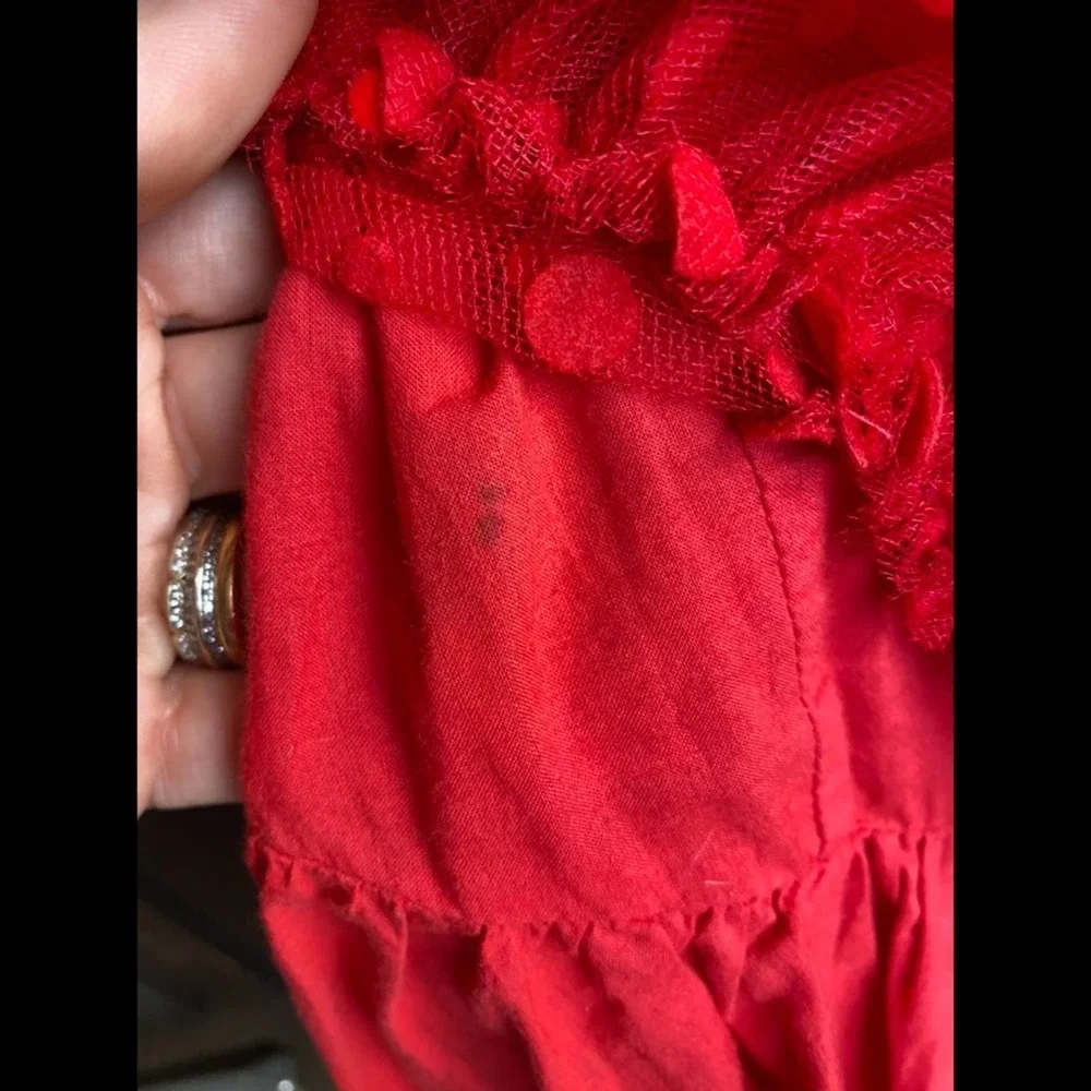 Junior Gaultier Red Tulle Dress - Picture 3 of 6